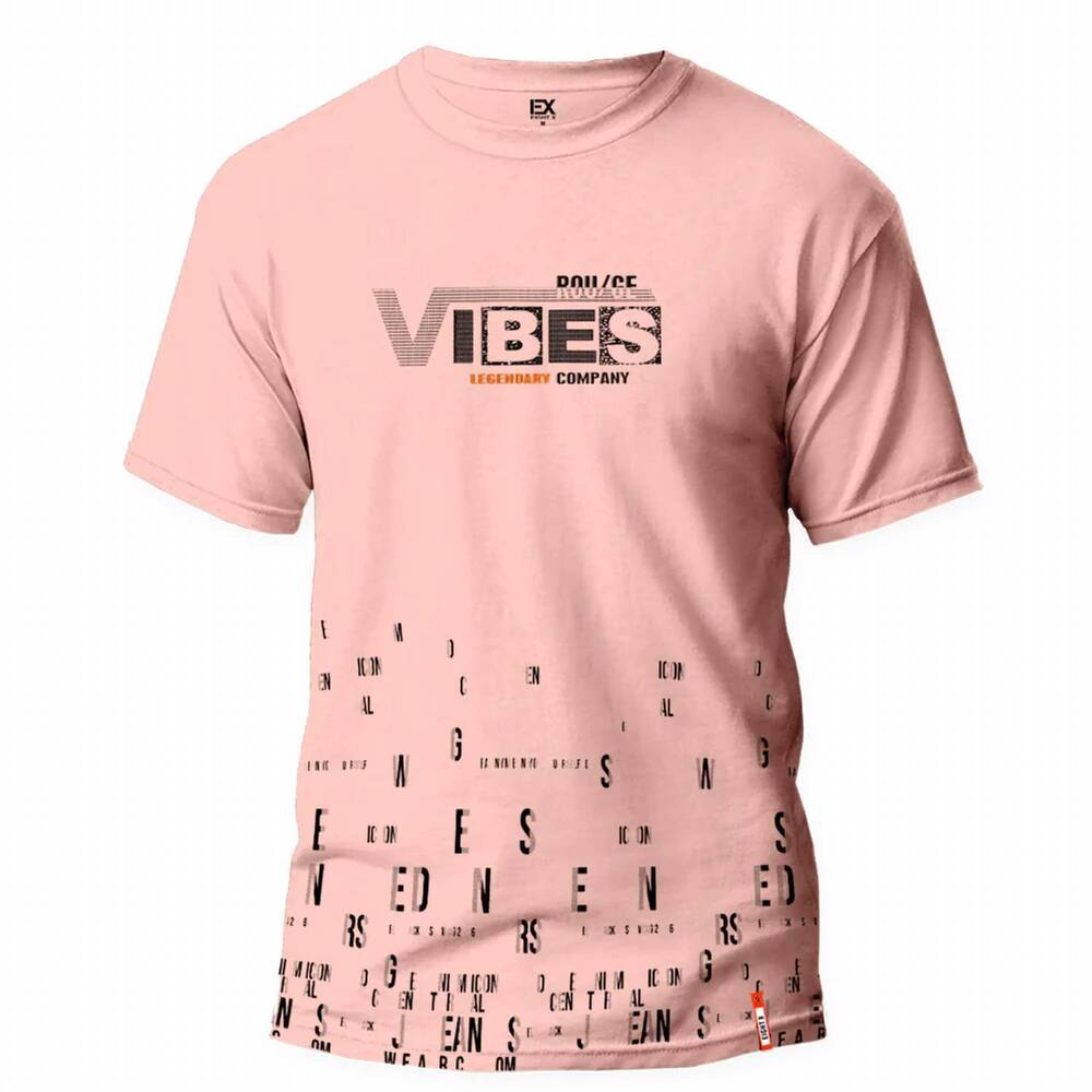 NEW EIGHT X men's vibes street t-shirt in pink